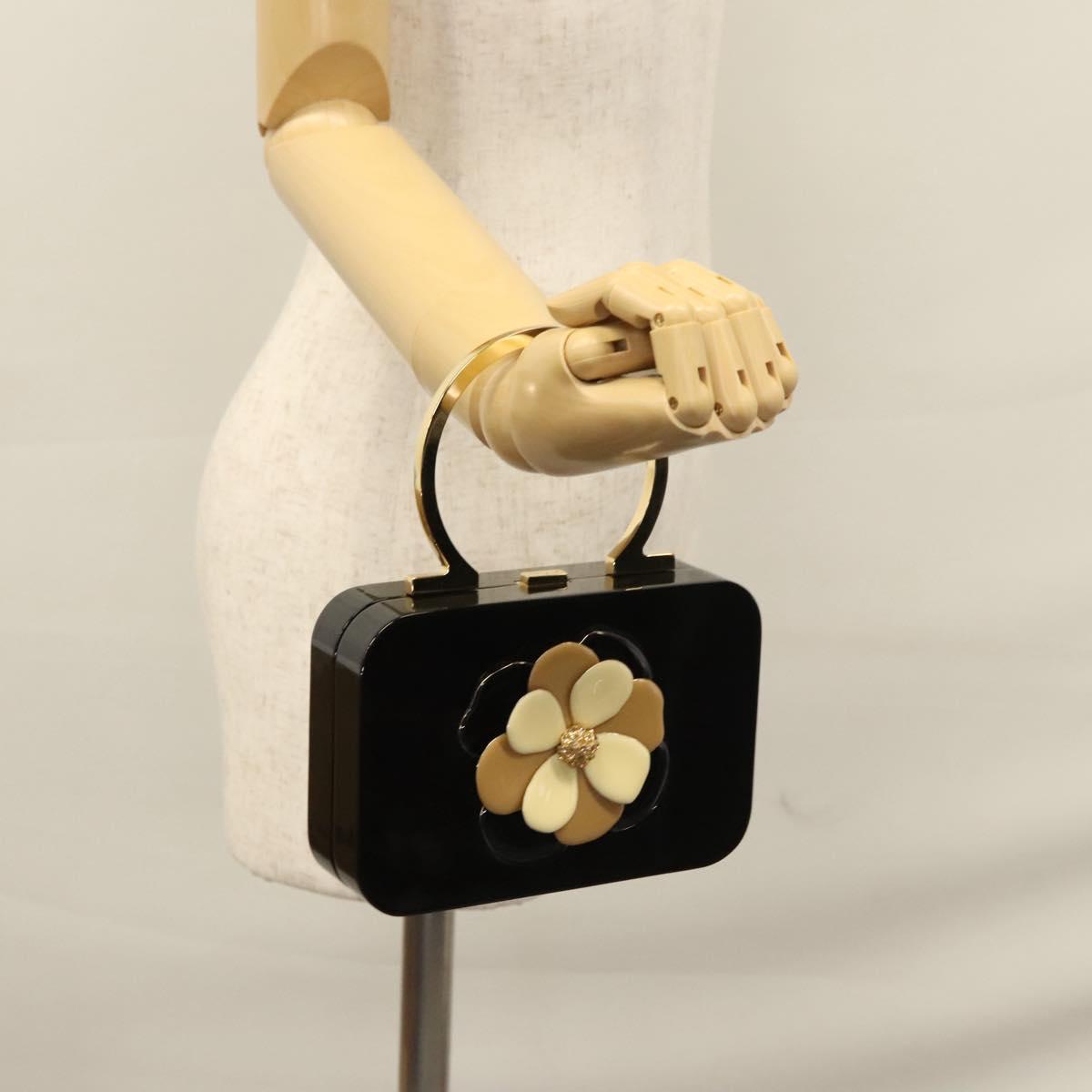 Salvatore Ferragamo Hand Bag plastic Black Auth 113518S