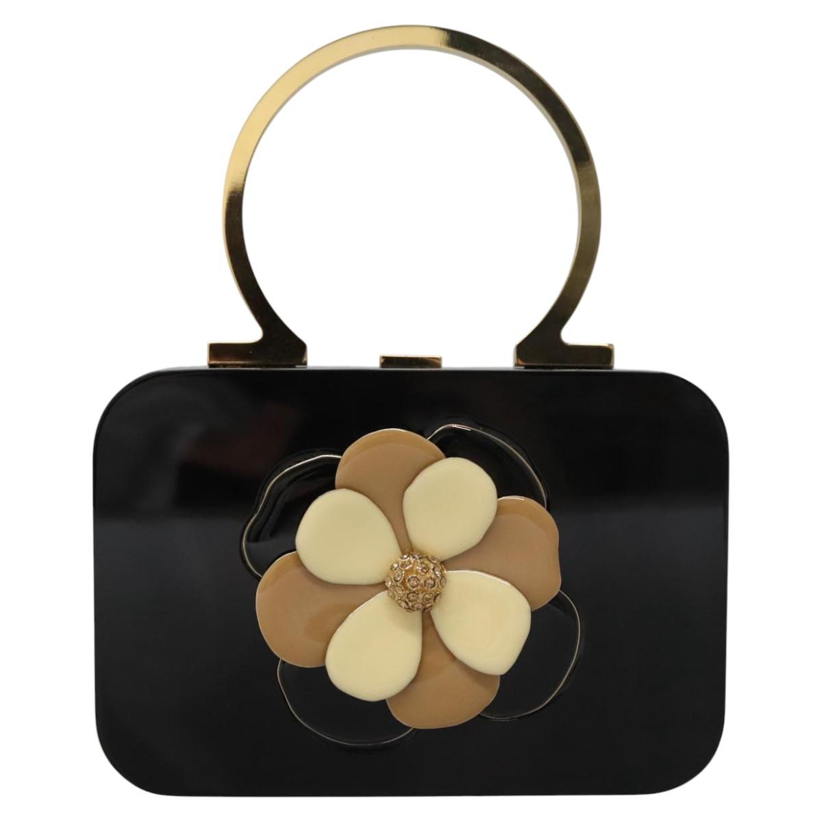 Salvatore Ferragamo Hand Bag plastic Black Auth 113518S