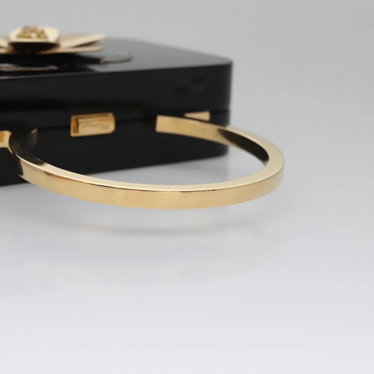 Salvatore Ferragamo Hand Bag plastic Black Auth 113518S