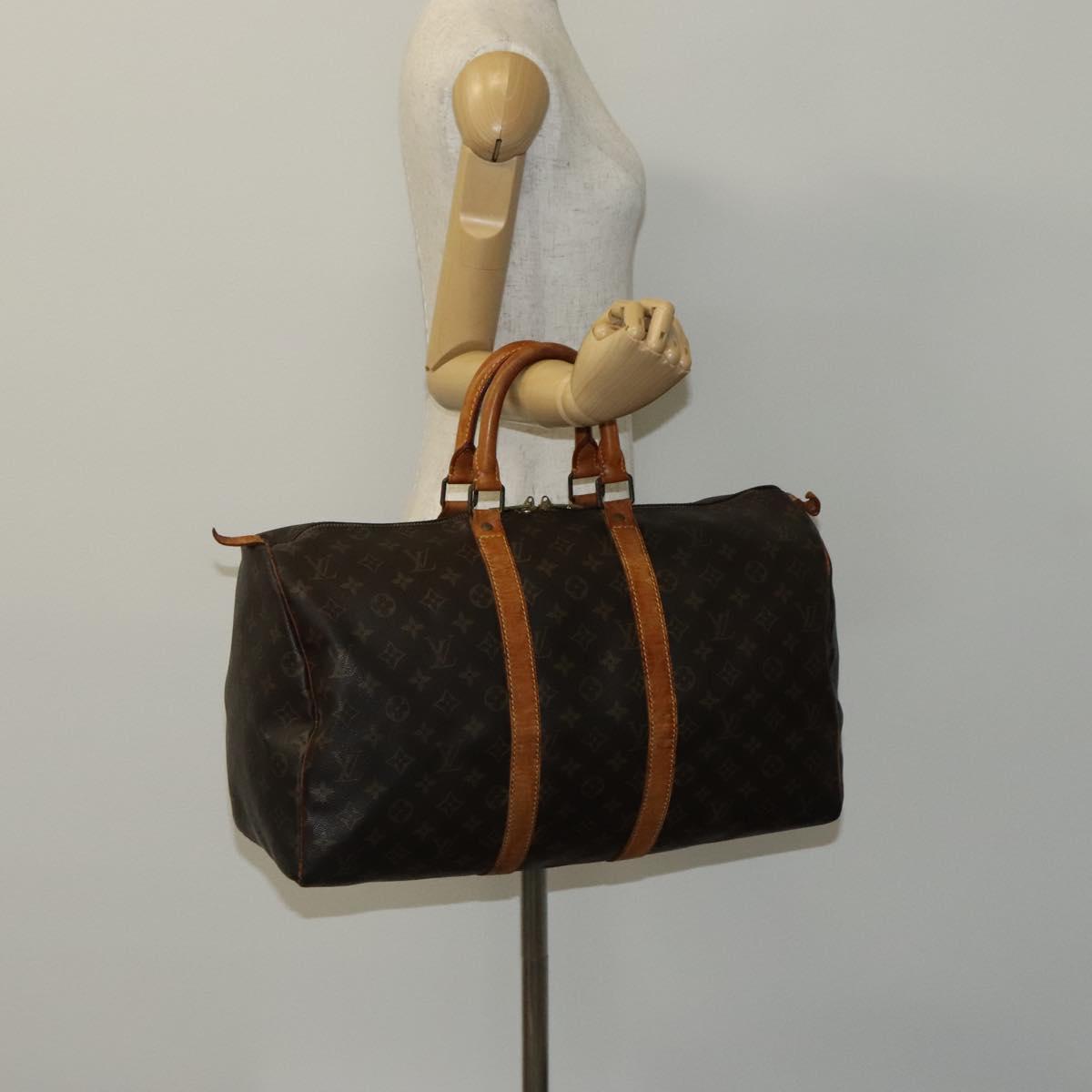 LOUIS VUITTON Monogram Keepall 45 Boston Bag M41428 LV Auth 113555