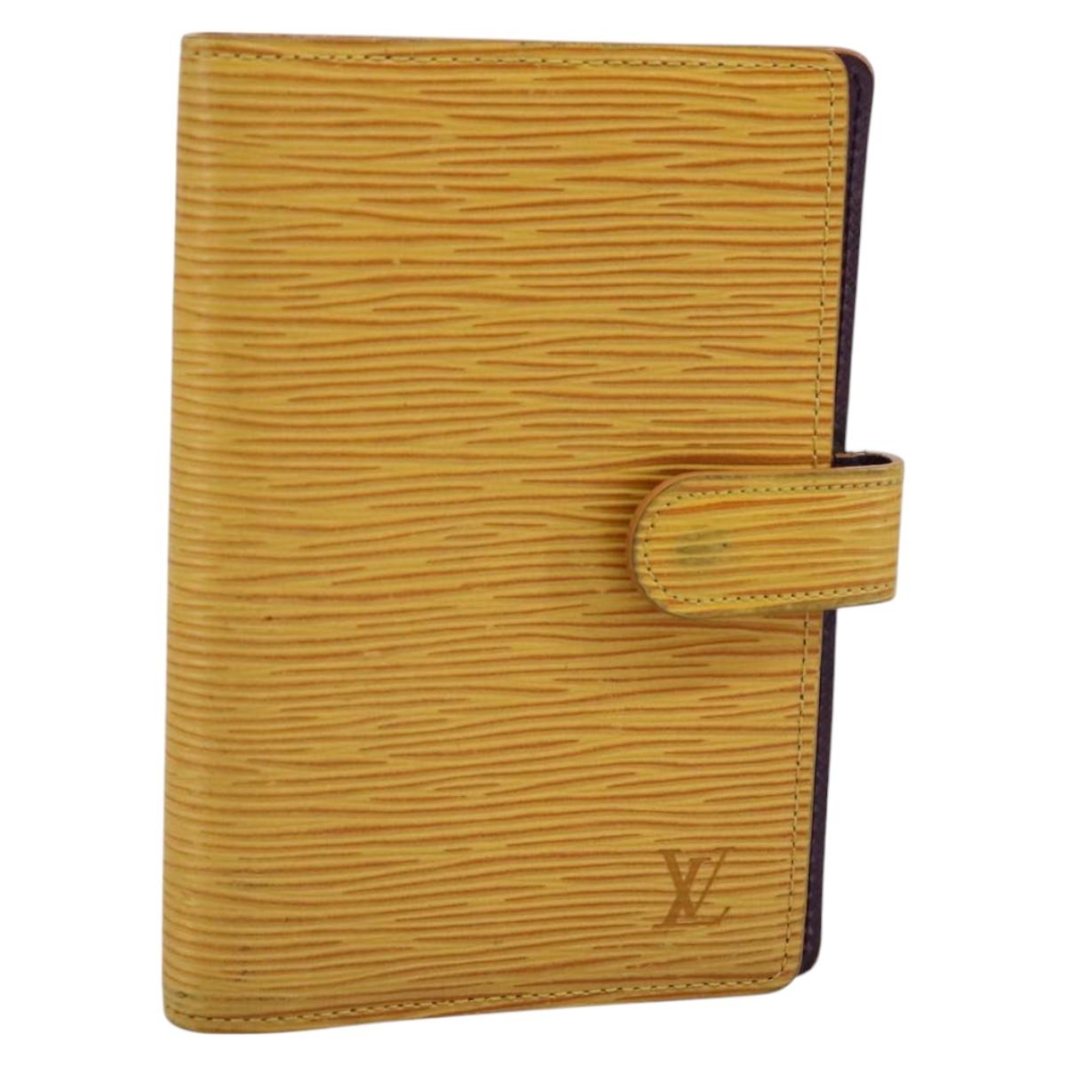 LOUIS VUITTON Epi Agenda PM Day Planner Cover Yellow R20059 LV Auth 113604