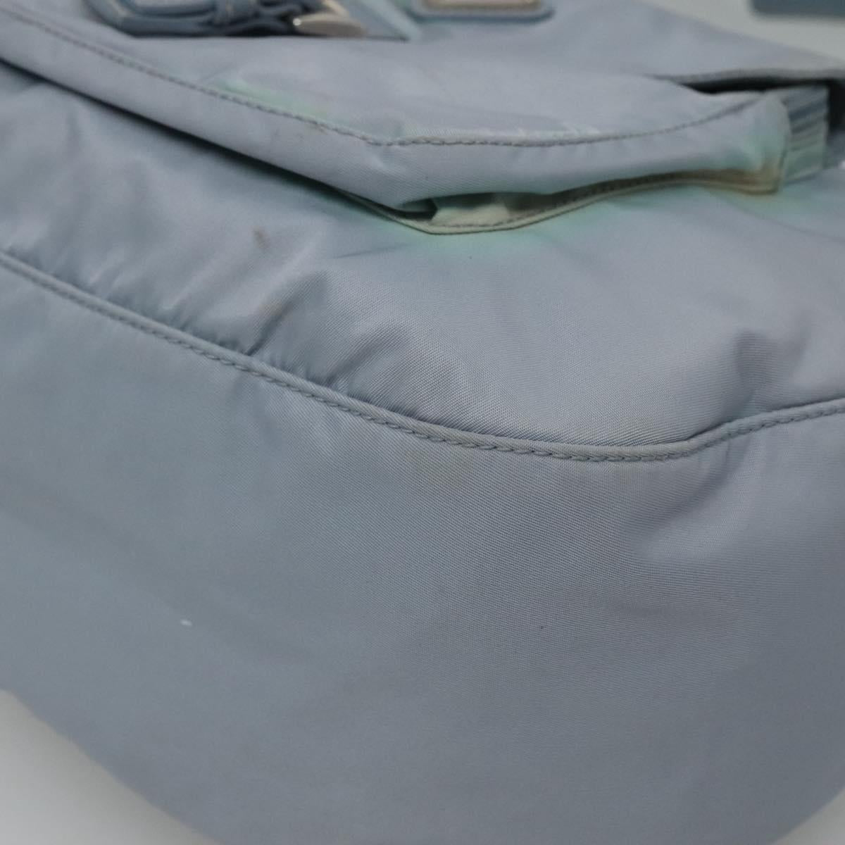 PRADA Shoulder Bag Nylon Light Blue Auth 113631