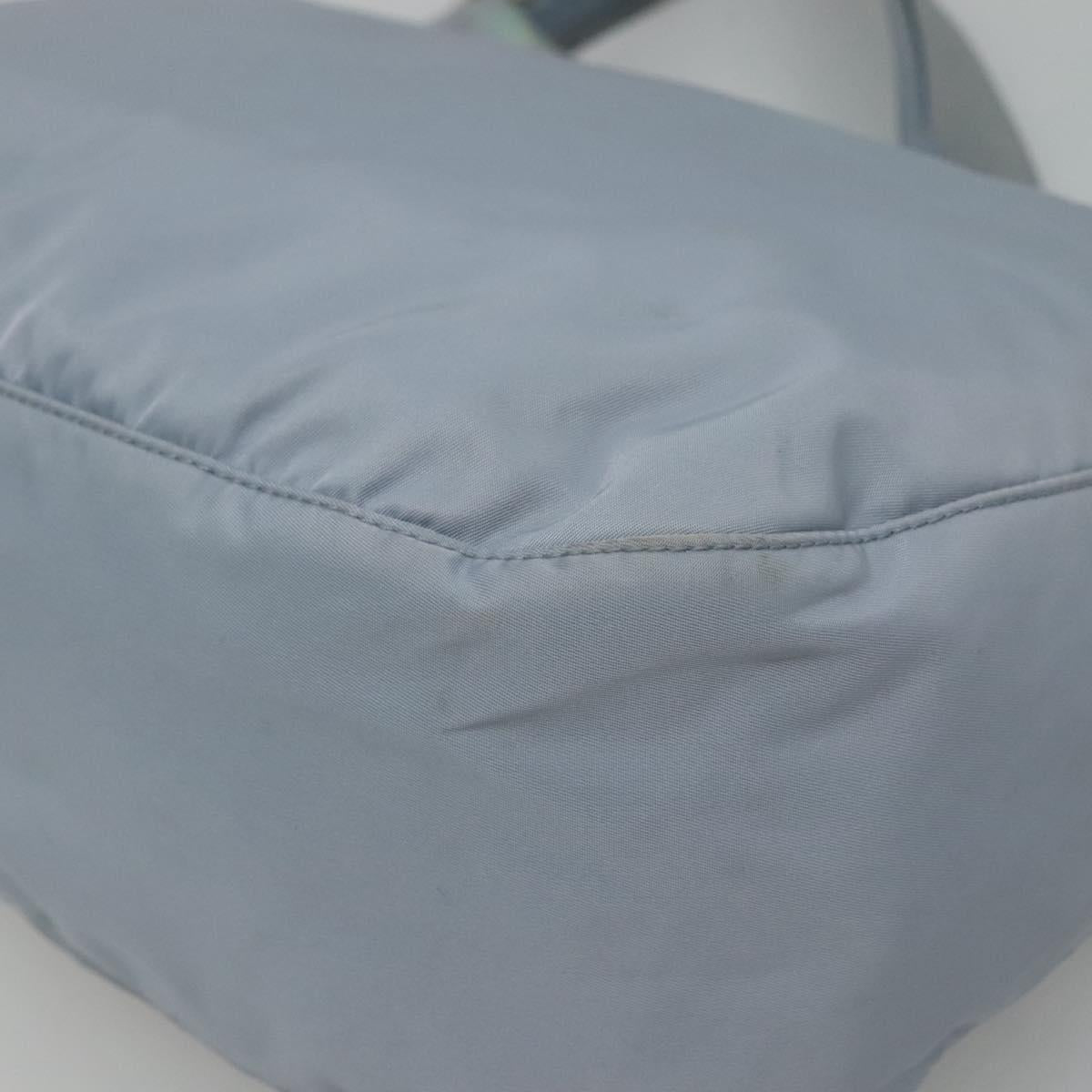 PRADA Shoulder Bag Nylon Light Blue Auth 113631