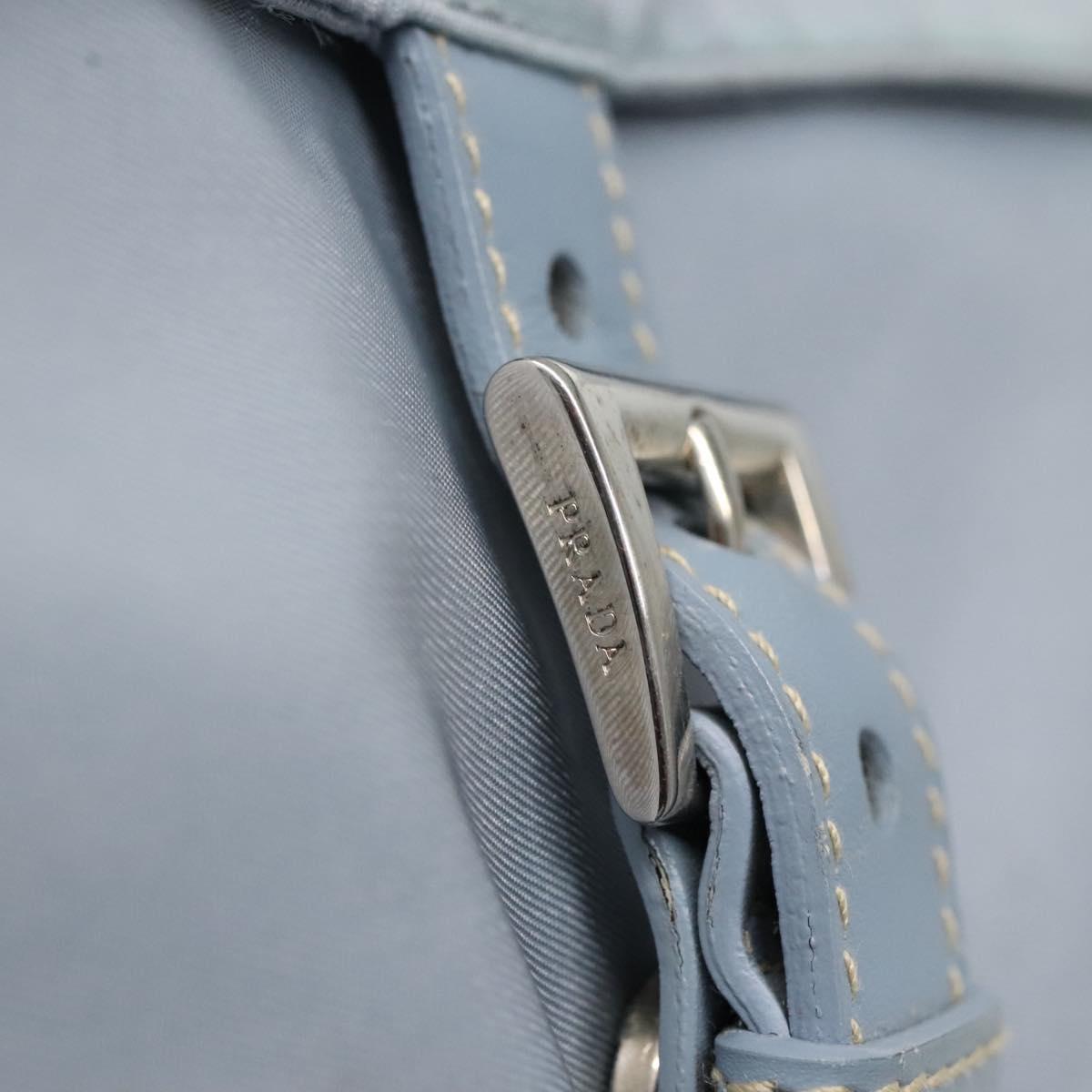 PRADA Shoulder Bag Nylon Light Blue Auth 113631