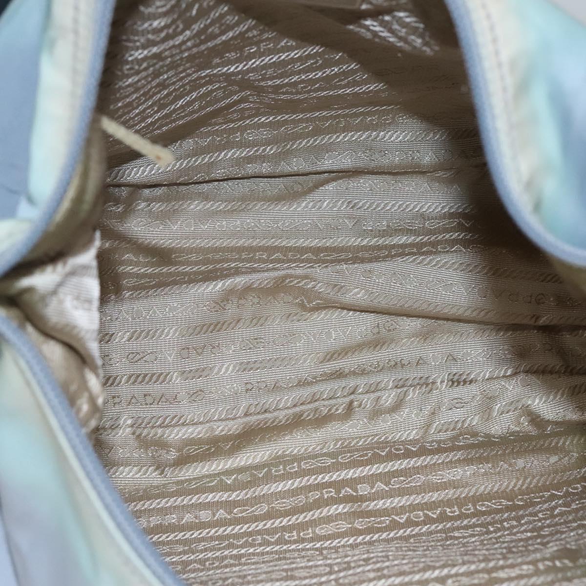 PRADA Shoulder Bag Nylon Light Blue Auth 113631