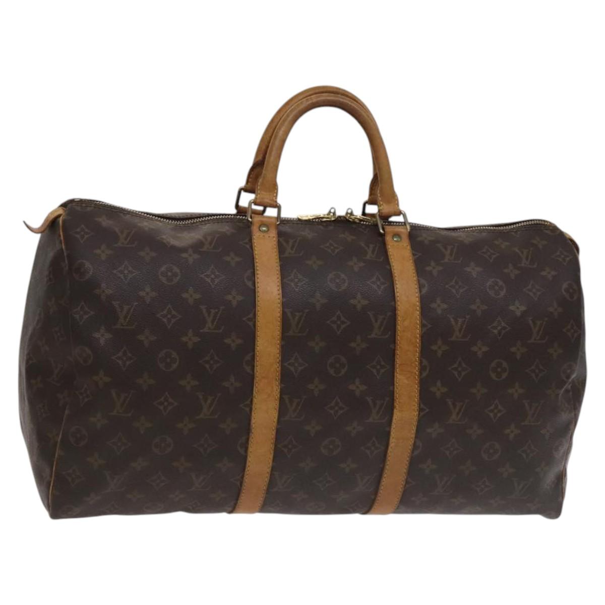 LOUIS VUITTON Monogram Keepall 50 Boston Bag M41426 LV Auth 113645