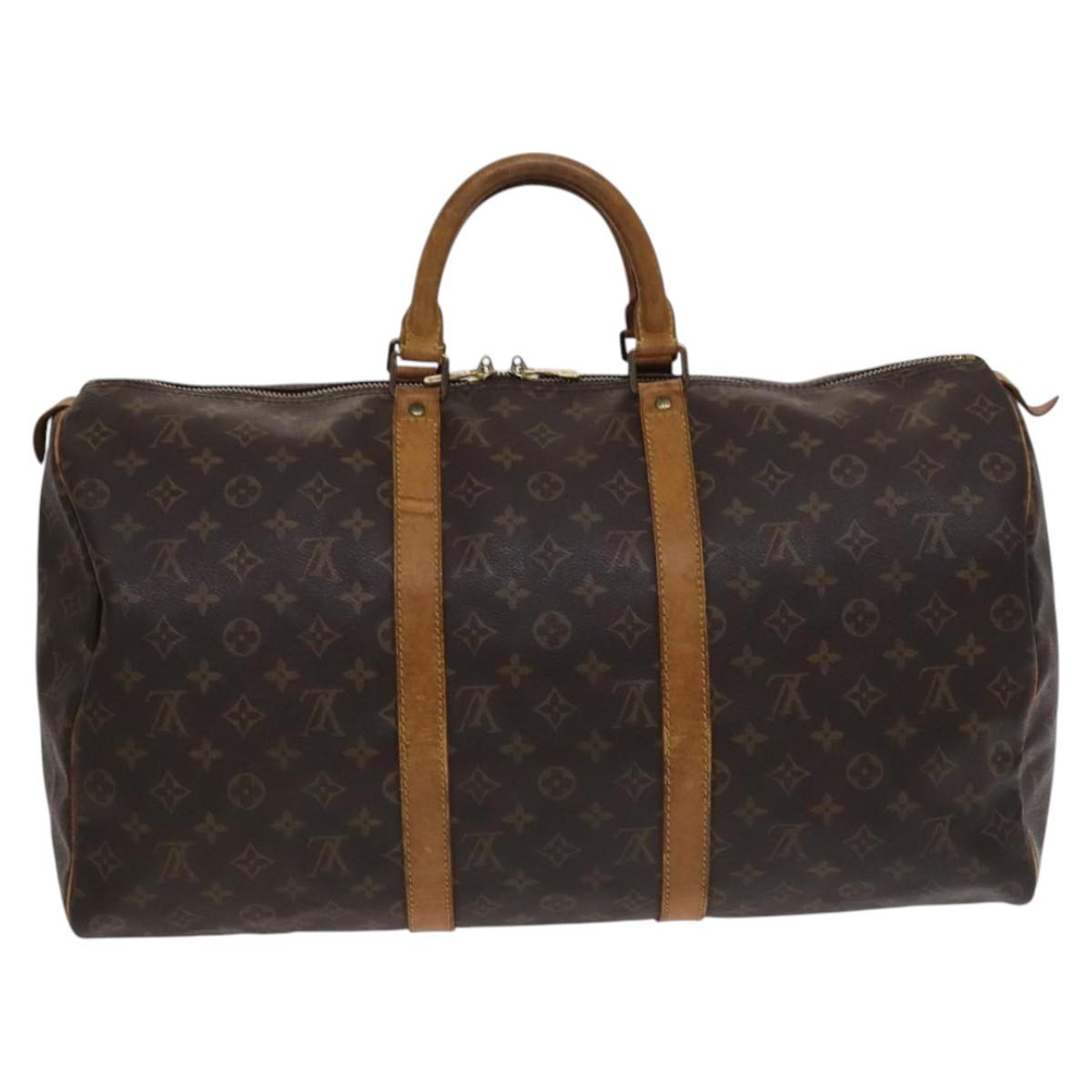 LOUIS VUITTON Monogram Keepall 50 Boston Bag M41426 LV Auth 113645