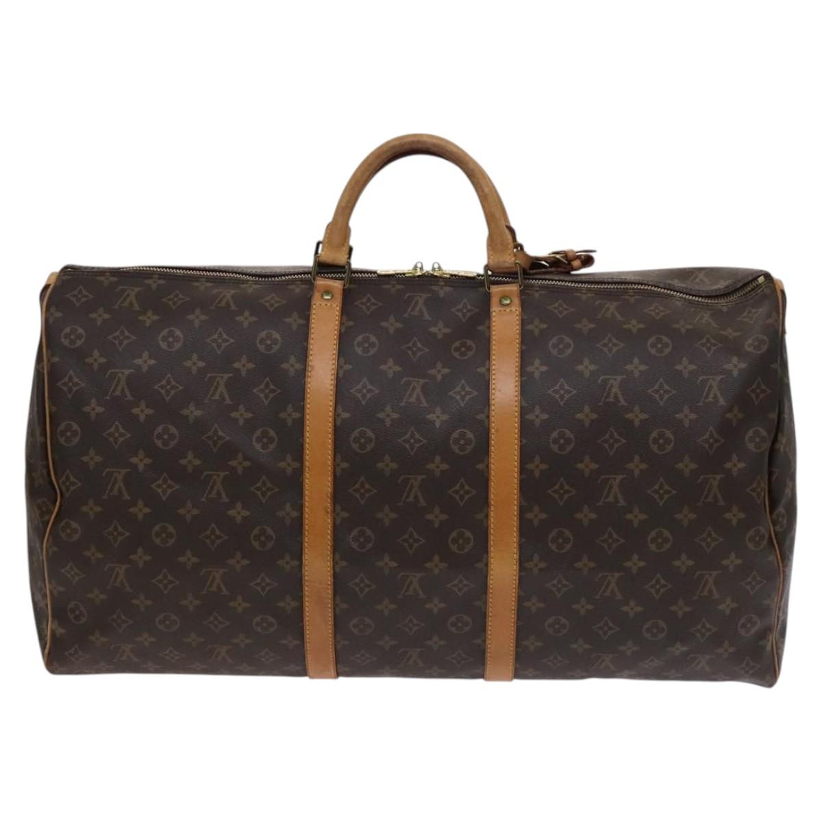 LOUIS VUITTON Monogram Keepall 60 Boston Bag M41422 LV Auth 113682
