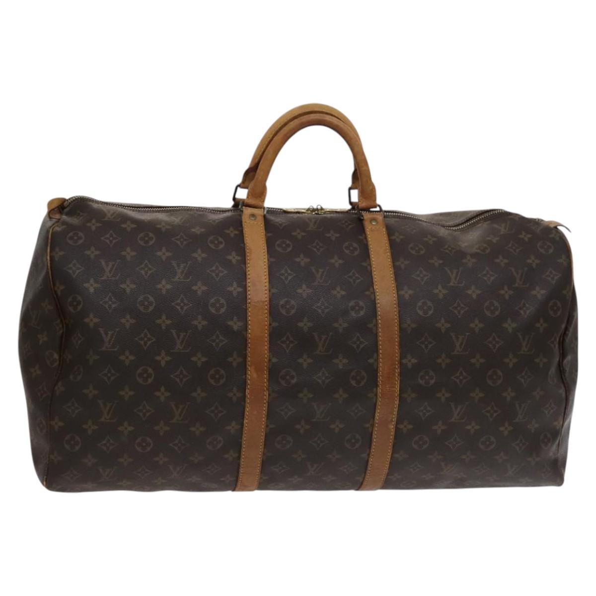 LOUIS VUITTON Monogram Keepall 60 Boston Bag M41422 LV Auth 113683
