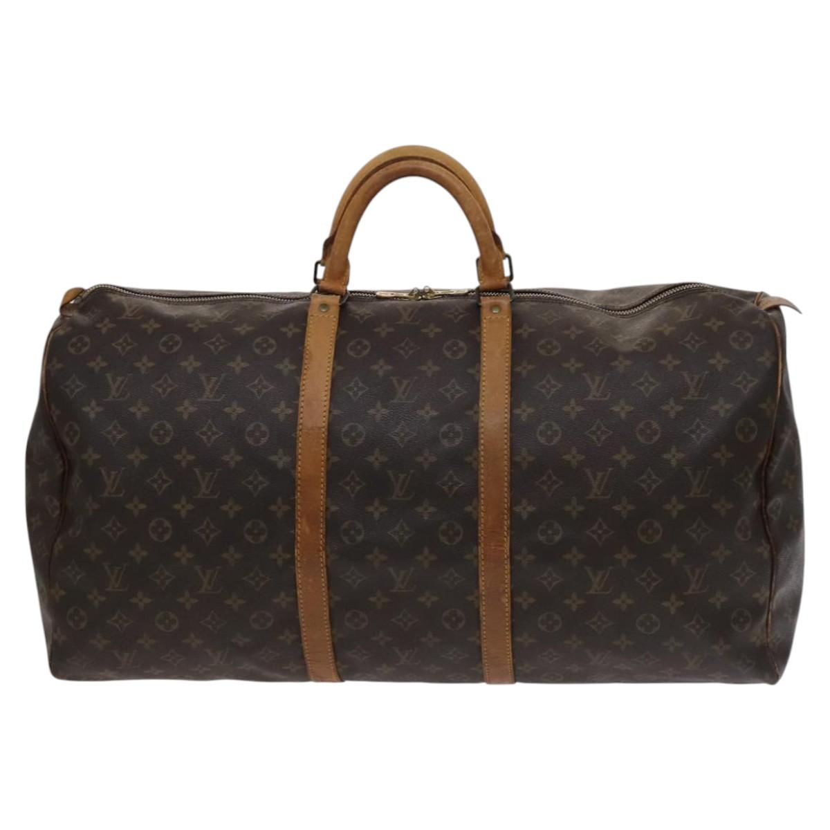 LOUIS VUITTON Monogram Keepall 60 Boston Bag M41422 LV Auth 113683