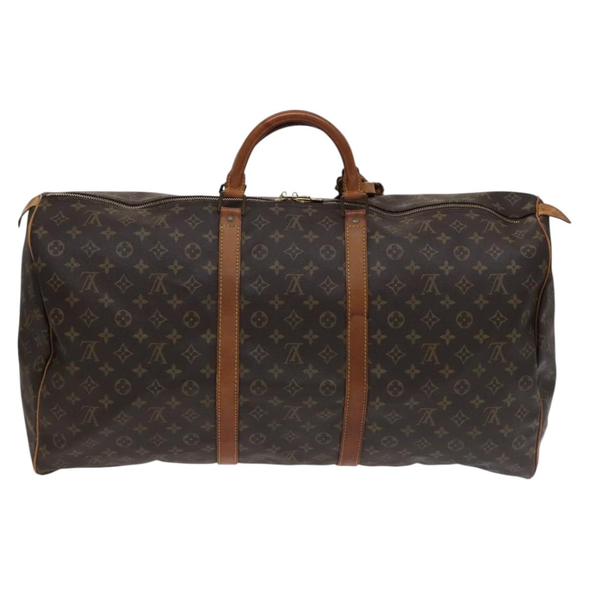 LOUIS VUITTON Monogram Keepall 60 Boston Bag M41422 LV Auth 113686