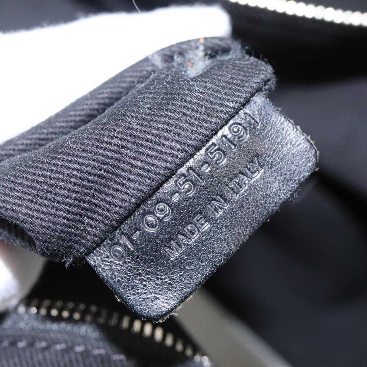 Chloe Mr Paddington Hand Bag Leather Black Silver Auth 113730V