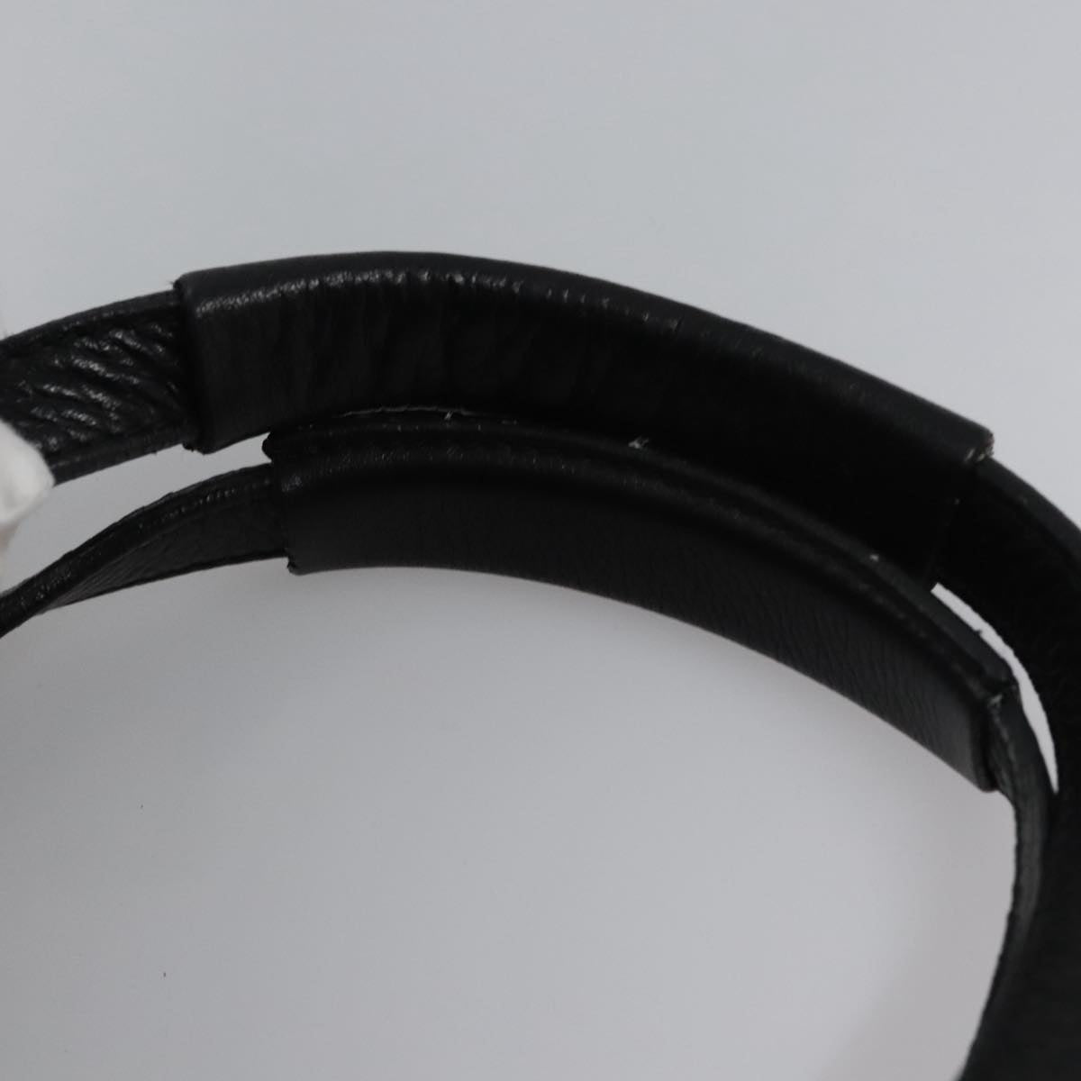 Chloe Mr Paddington Hand Bag Leather Black Silver Auth 113730V