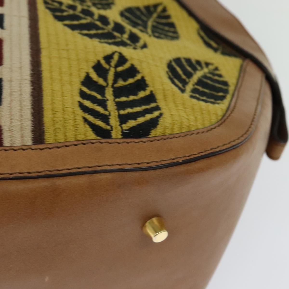 BURBERRY Hand Bag Leather 2way Beige Auth 113749V