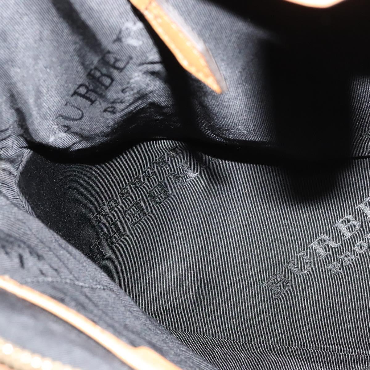 BURBERRY Hand Bag Leather 2way Beige Auth 113749V