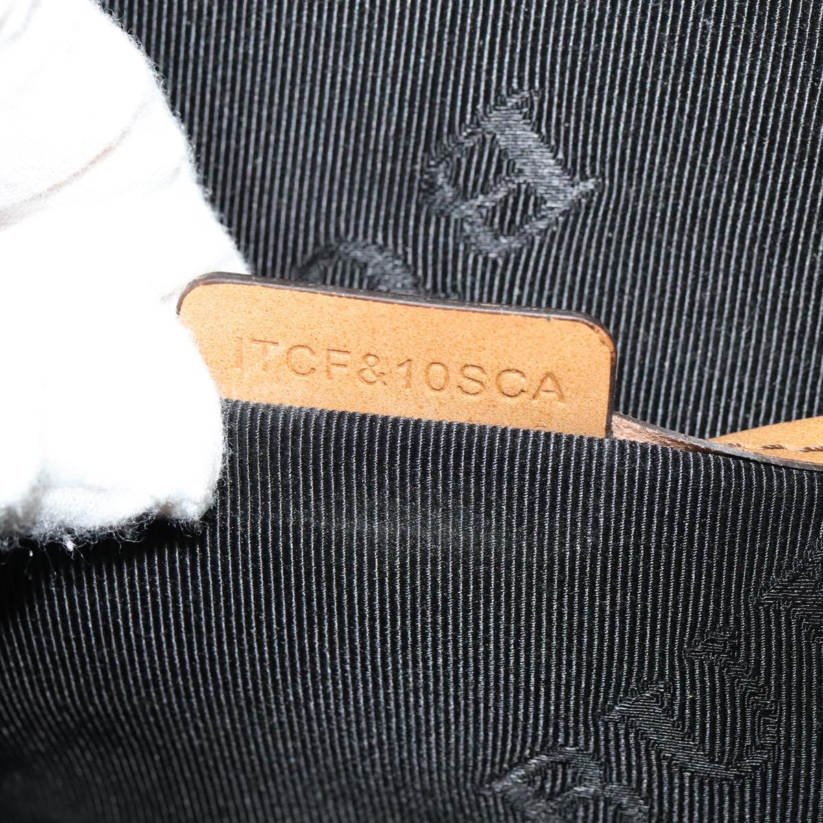 BURBERRY Hand Bag Leather 2way Beige Auth 113749V