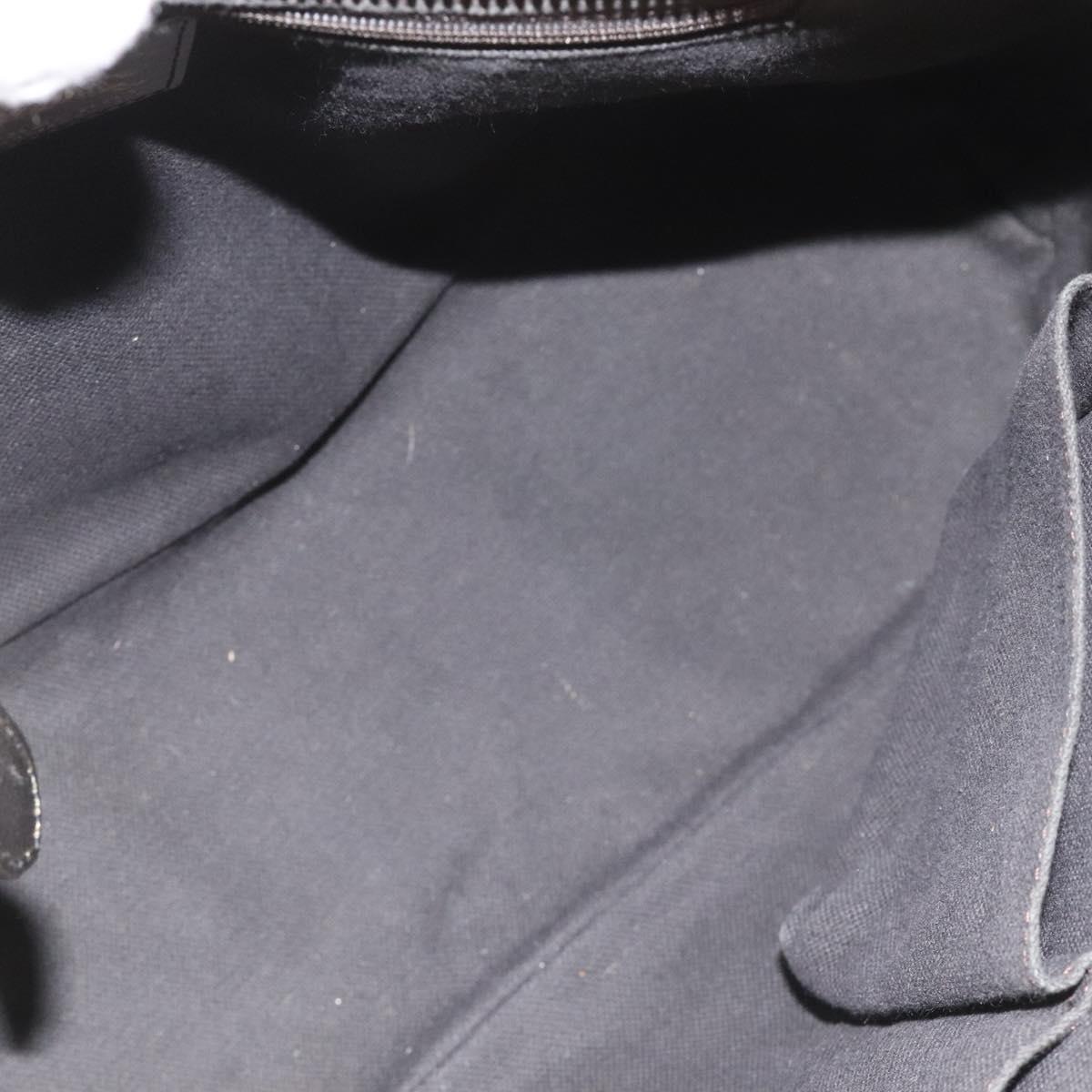 BURBERRY Nova Check Tote Bag PVC Leather Beige Silver Auth 113769