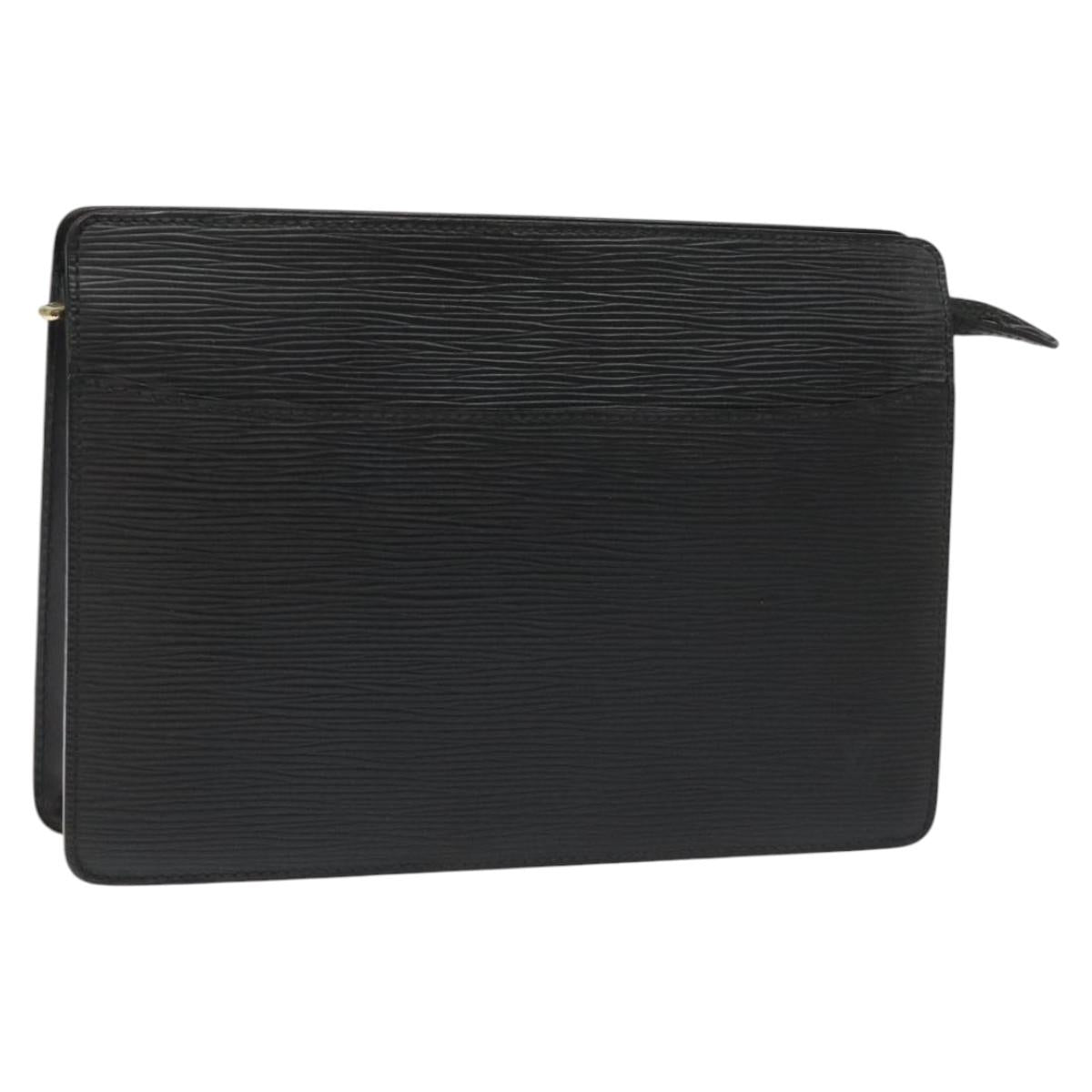 LOUIS VUITTON Epi Pochette Homme Clutch Bag Black Noir M52522 LV Auth 113778