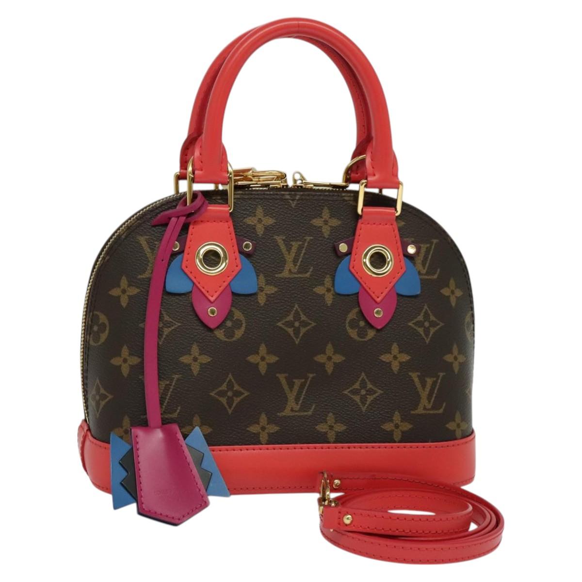 LOUIS VUITTON Monogram Totem Alma BB Hand Bag Red M41659 LV Auth 113803A