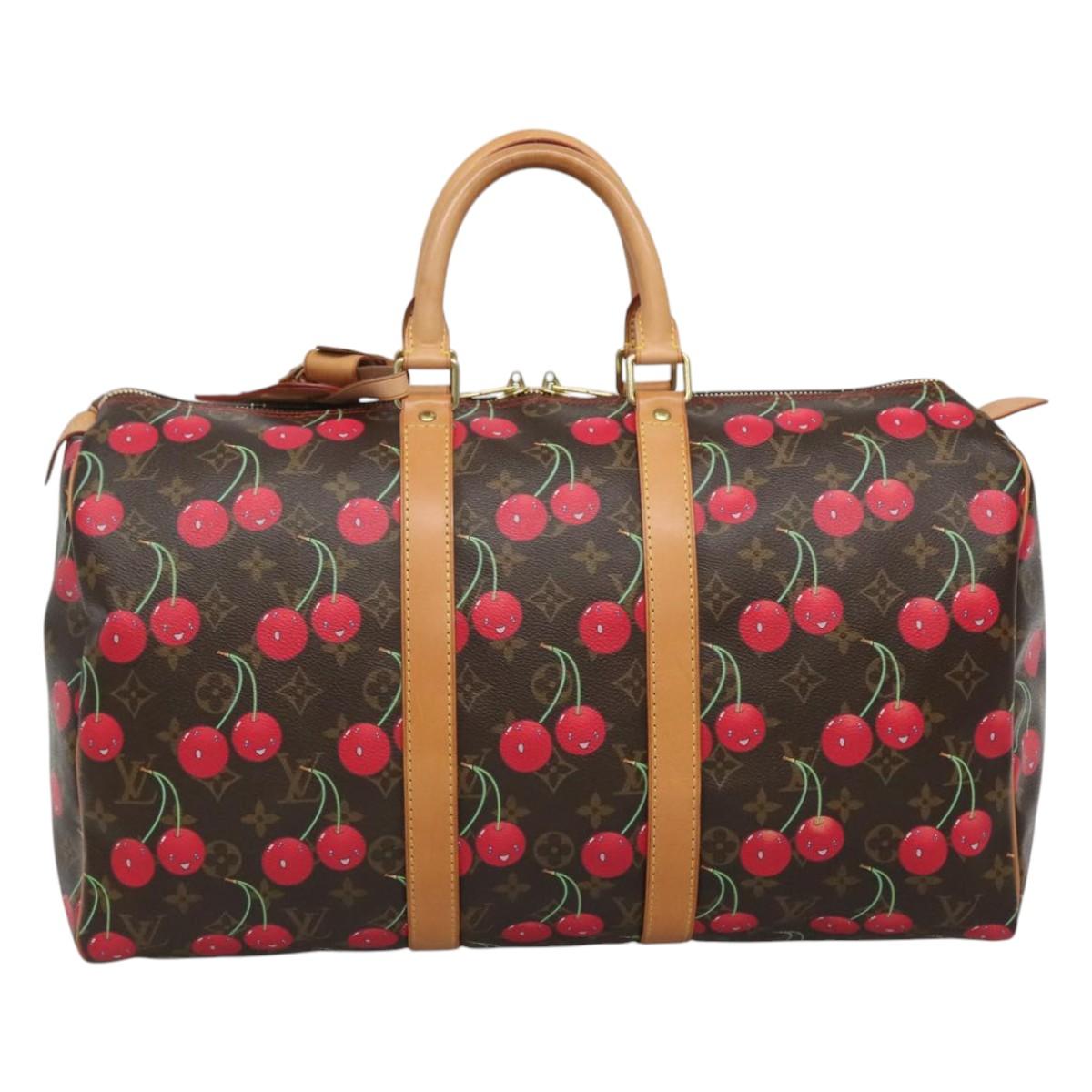 LOUIS VUITTON Monogram Cherry Keepall 45 Boston Bag M95011 LV Auth 113808SAM