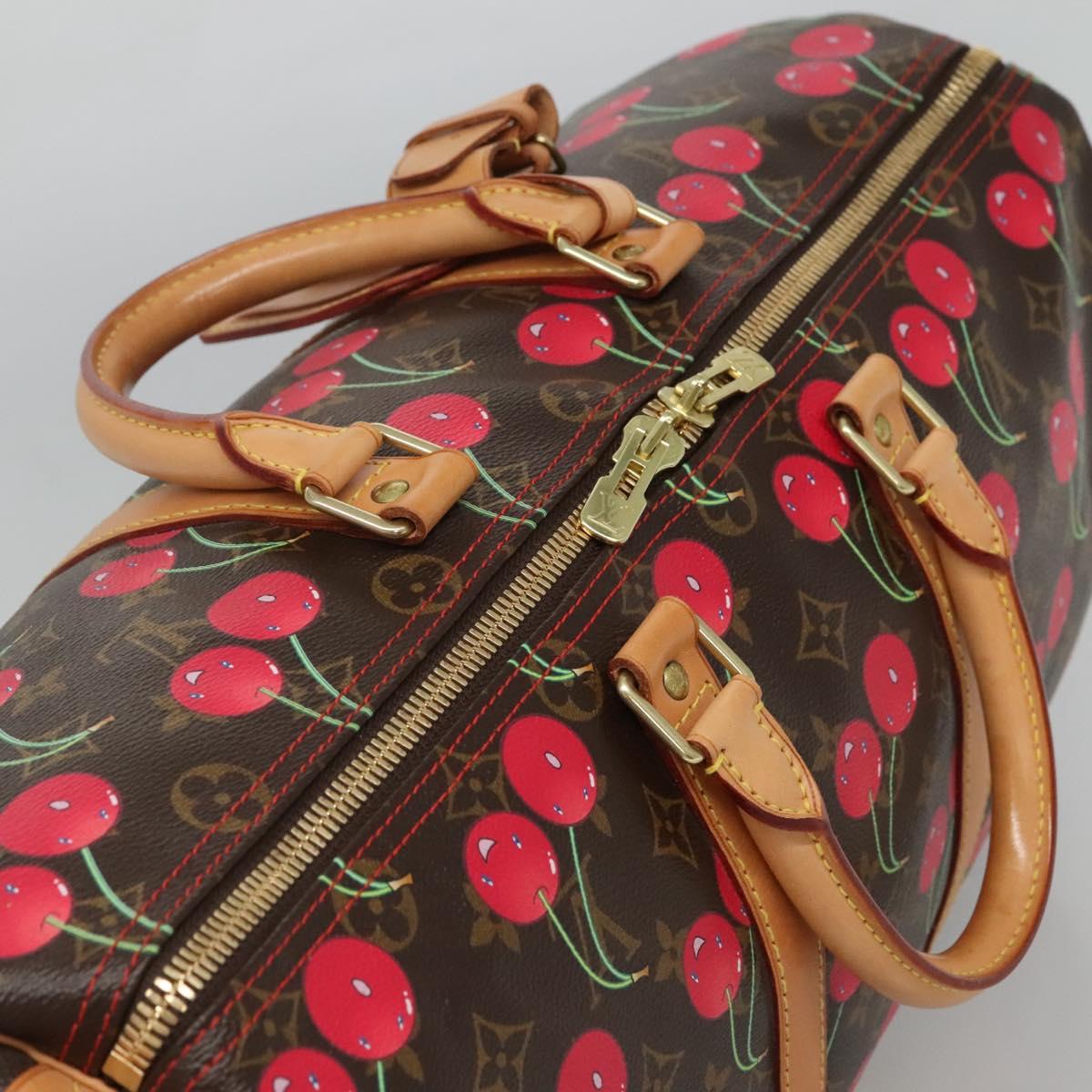 LOUIS VUITTON Monogram Cherry Keepall 45 Boston Bag M95011 LV Auth 113808SAM
