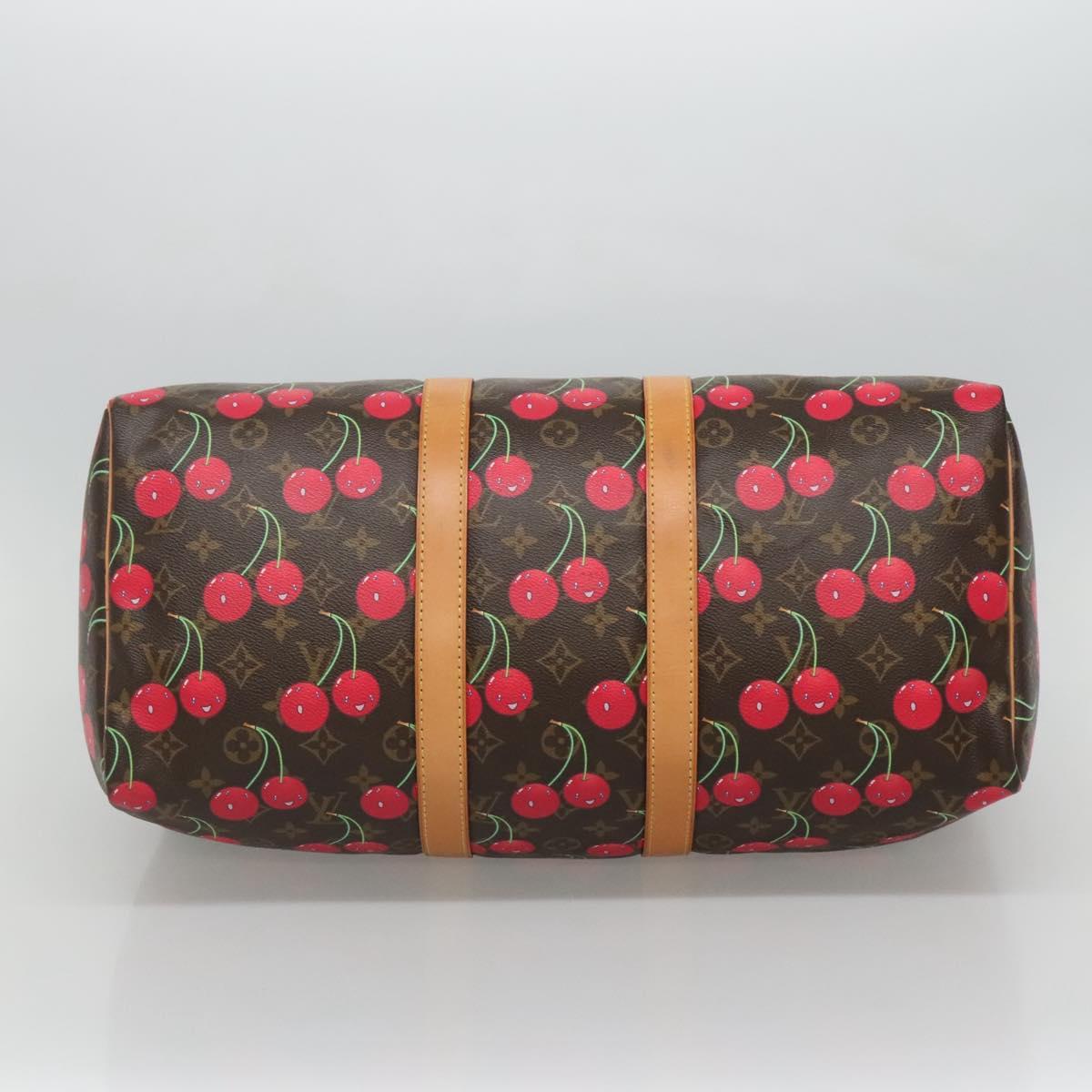 LOUIS VUITTON Monogram Cherry Keepall 45 Boston Bag M95011 LV Auth 113808SAM