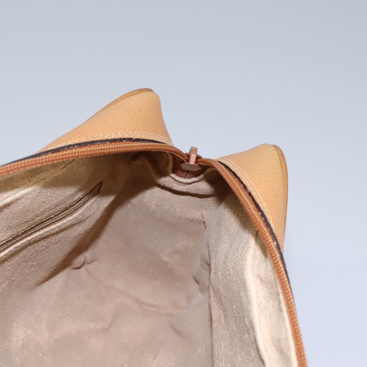 GUCCI GG Supreme Web Sherry Line Shoulder Bag PVC Beige Gold Auth 113857