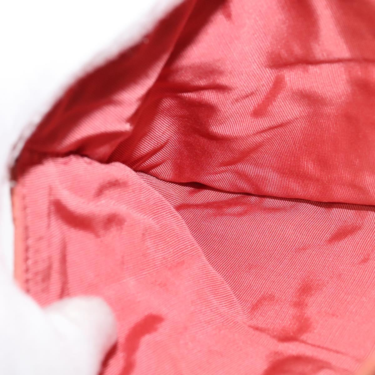 CHANEL Choco Bar Chain Shoulder Bag Suede Red CC Auth 113865