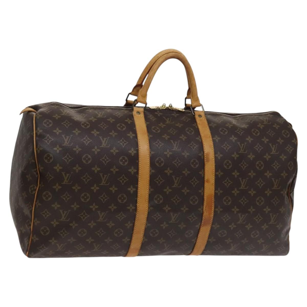 LOUIS VUITTON Monogram Keepall 60 Boston Bag M41422 LV Auth 113881