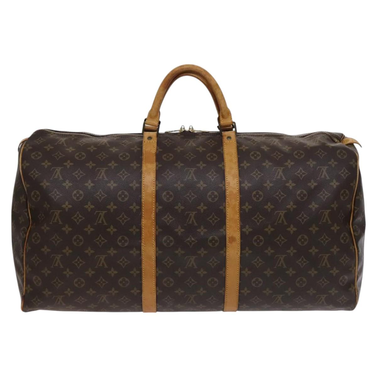 LOUIS VUITTON Monogram Keepall 60 Boston Bag M41422 LV Auth 113881
