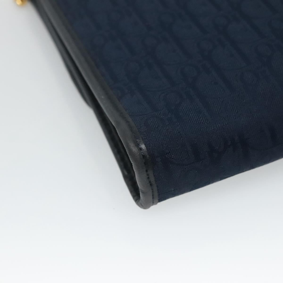 Christian Dior Trotter Canvas Chain Shoulder Bag Navy Auth 113931