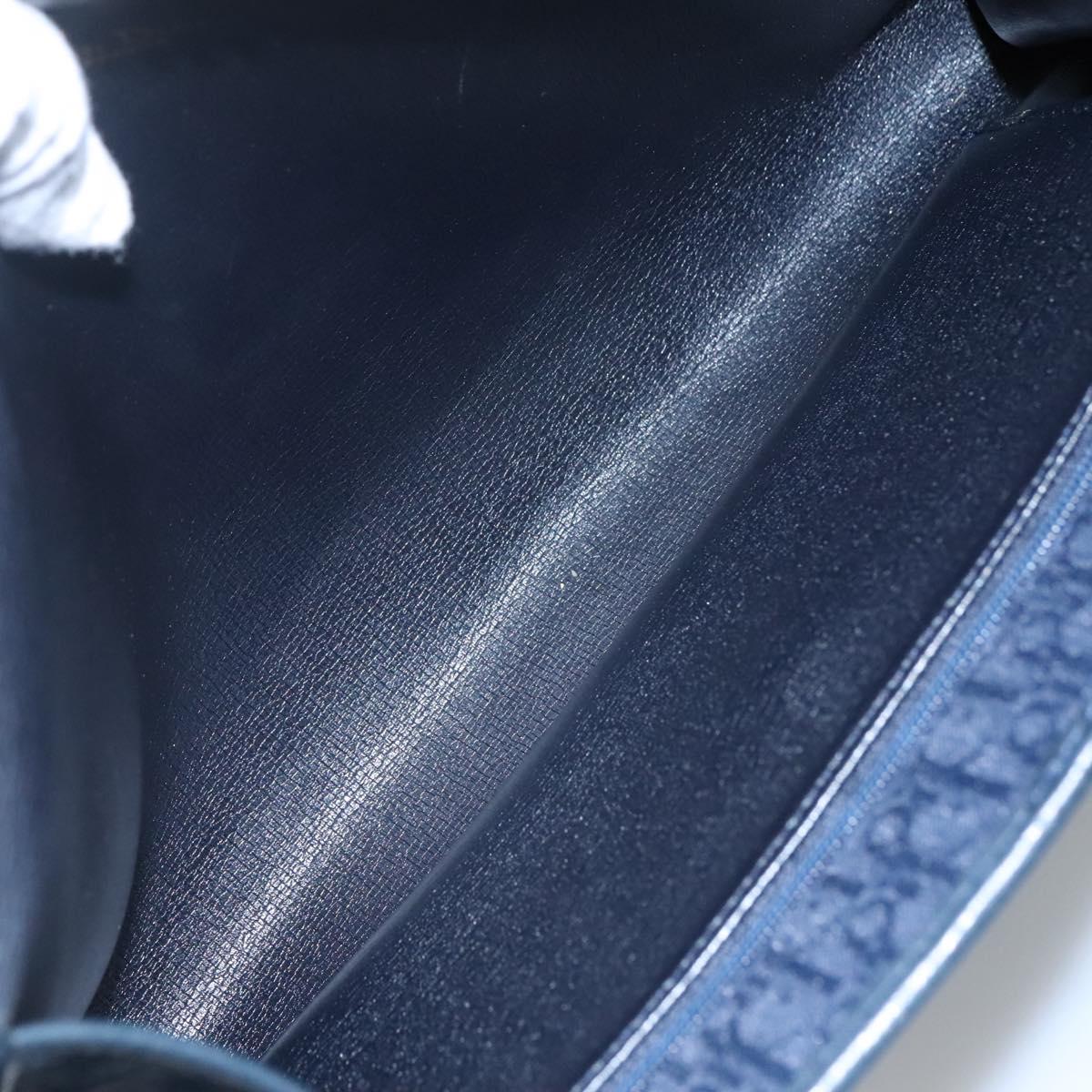 Christian Dior Trotter Canvas Chain Shoulder Bag Navy Auth 113931