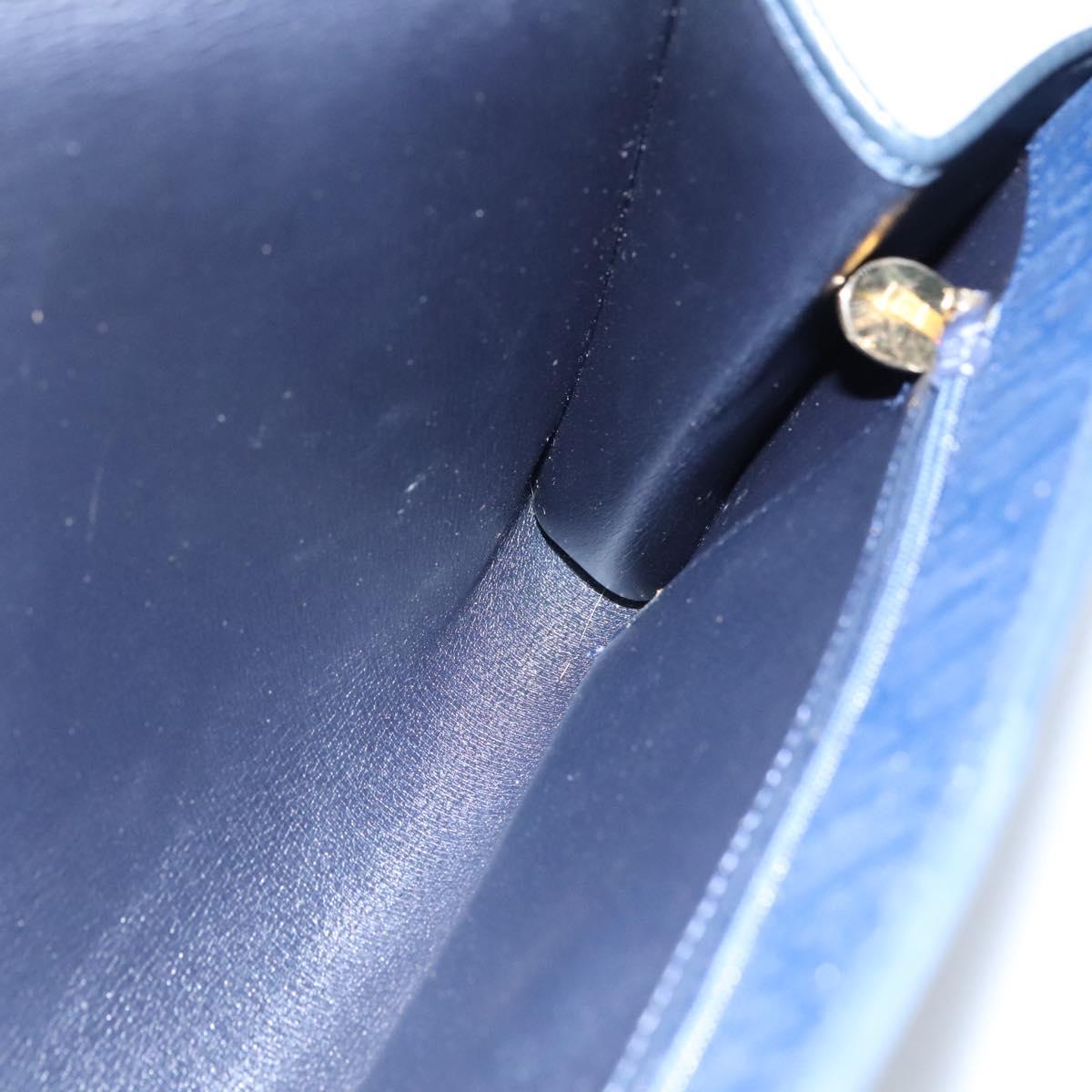 Christian Dior Trotter Canvas Chain Shoulder Bag Navy Auth 113931