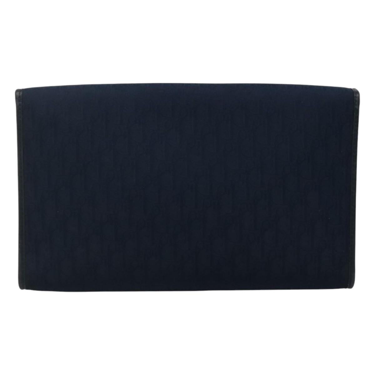 Christian Dior Trotter Canvas Chain Shoulder Bag Navy Auth 113931