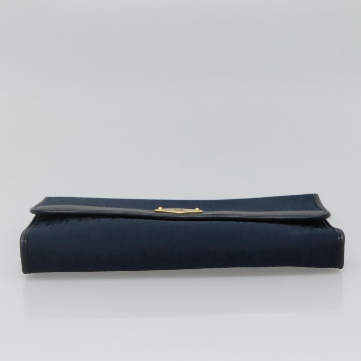 Christian Dior Trotter Canvas Chain Shoulder Bag Navy Auth 113931