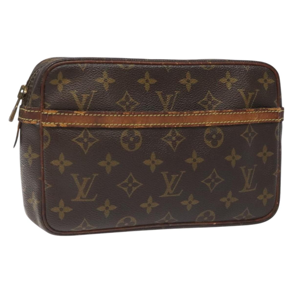 LOUIS VUITTON Monogram Compiegne 23 Clutch Bag M51847 LV Auth 113954