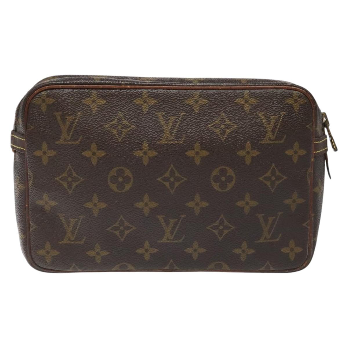 LOUIS VUITTON Monogram Compiegne 23 Clutch Bag M51847 LV Auth 113954