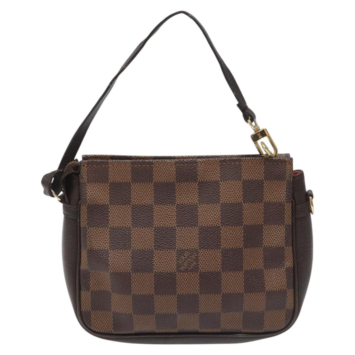 LOUIS VUITTON Damier Ebene Trousse makeup Pouch N51982 LV Auth 114084