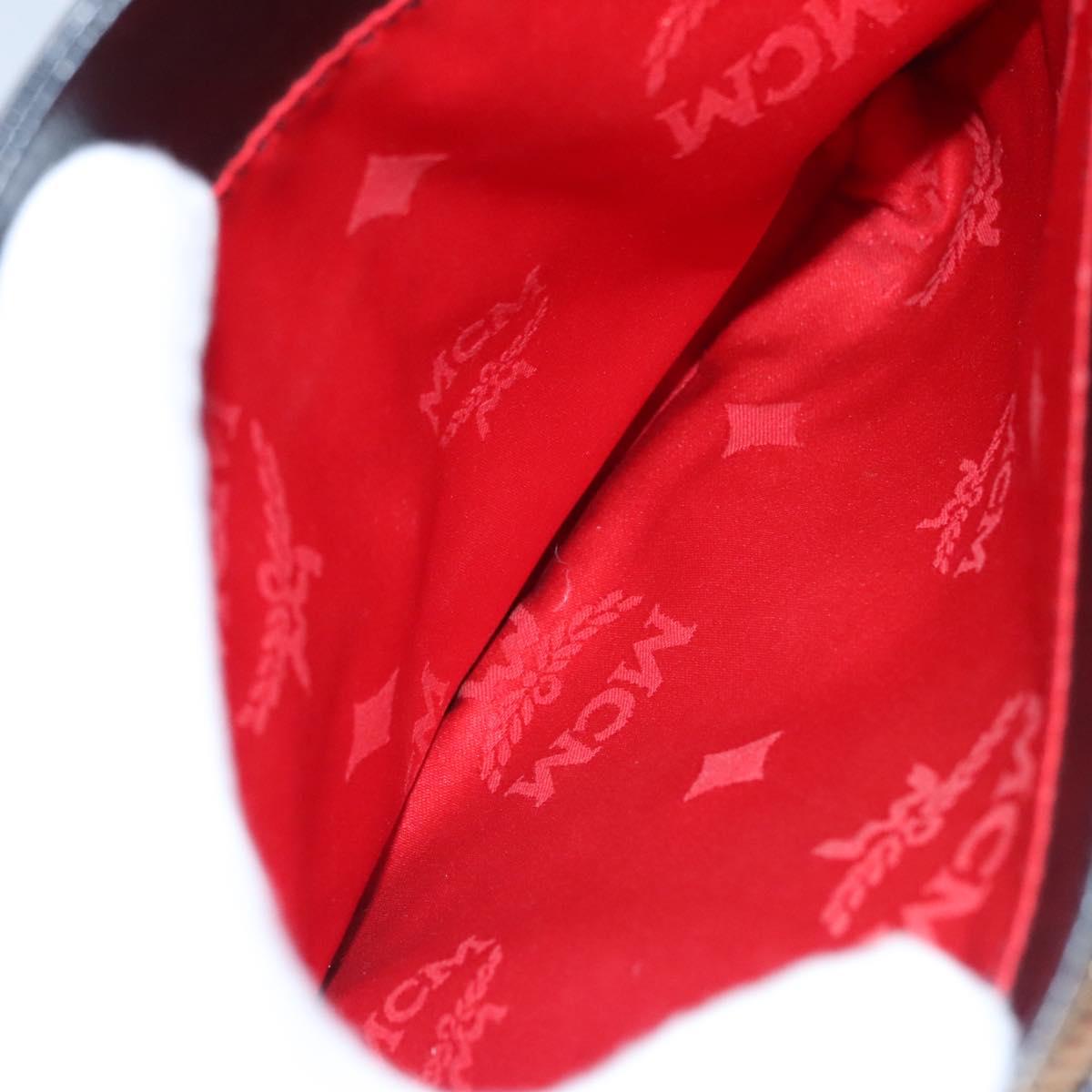 MCM Tote Bag Leather Black Gold Auth 114097