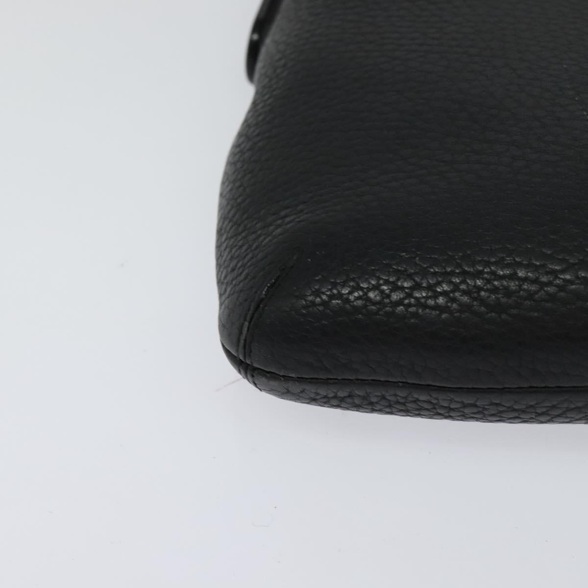 LOEWE Shoulder Bag Leather Black Auth 114108
