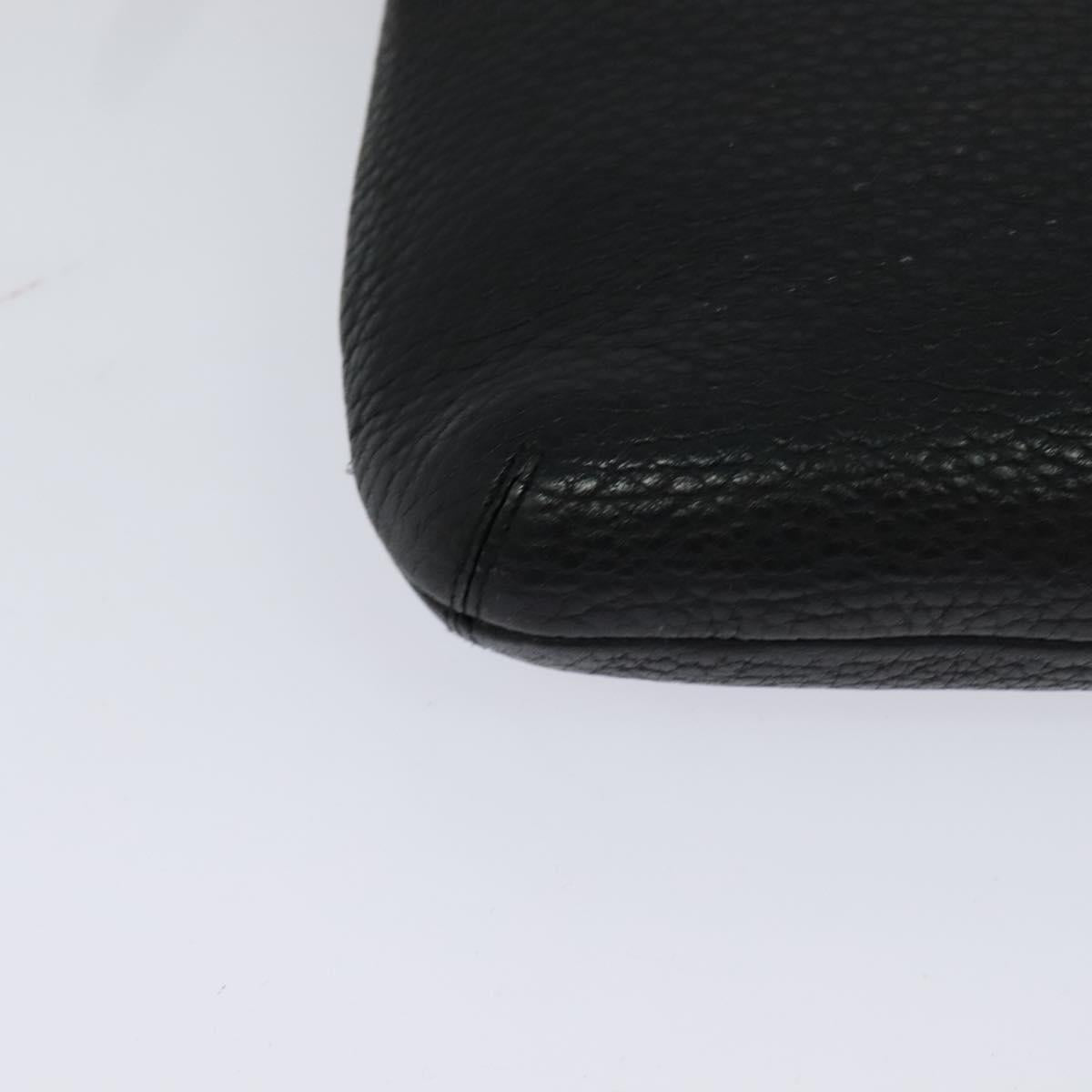 LOEWE Shoulder Bag Leather Black Auth 114108