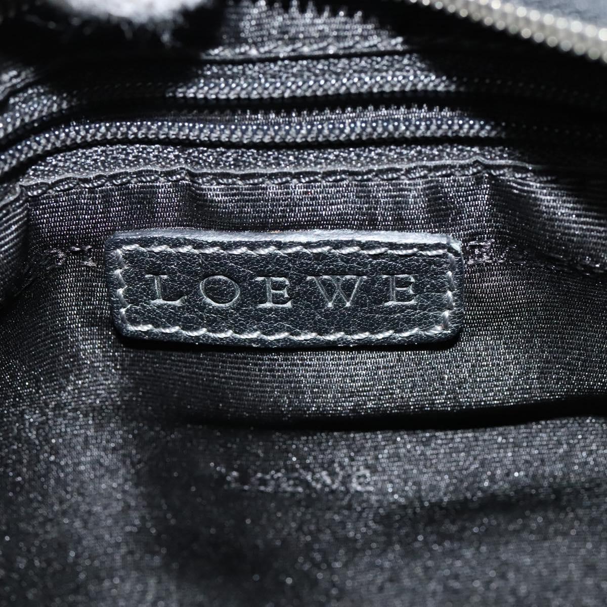 LOEWE Shoulder Bag Leather Black Auth 114108