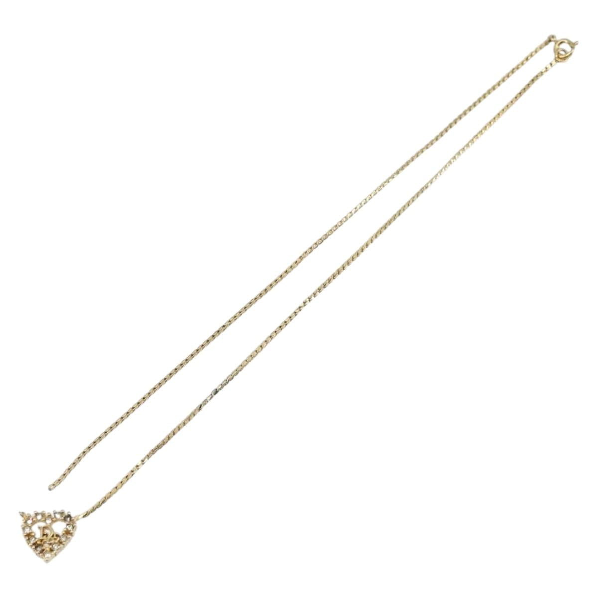Christian Dior Necklace metal Gold Auth 114153