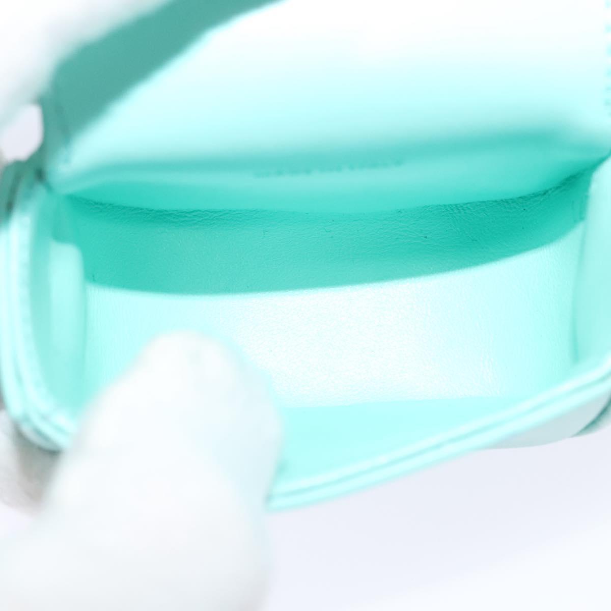 CELINE Triomphe Mini Claude Shoulder Bag Leather Light Blue Auth 114195AV