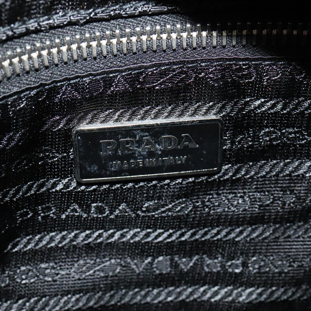 PRADA Shoulder Bag Nylon Black Auth 114205