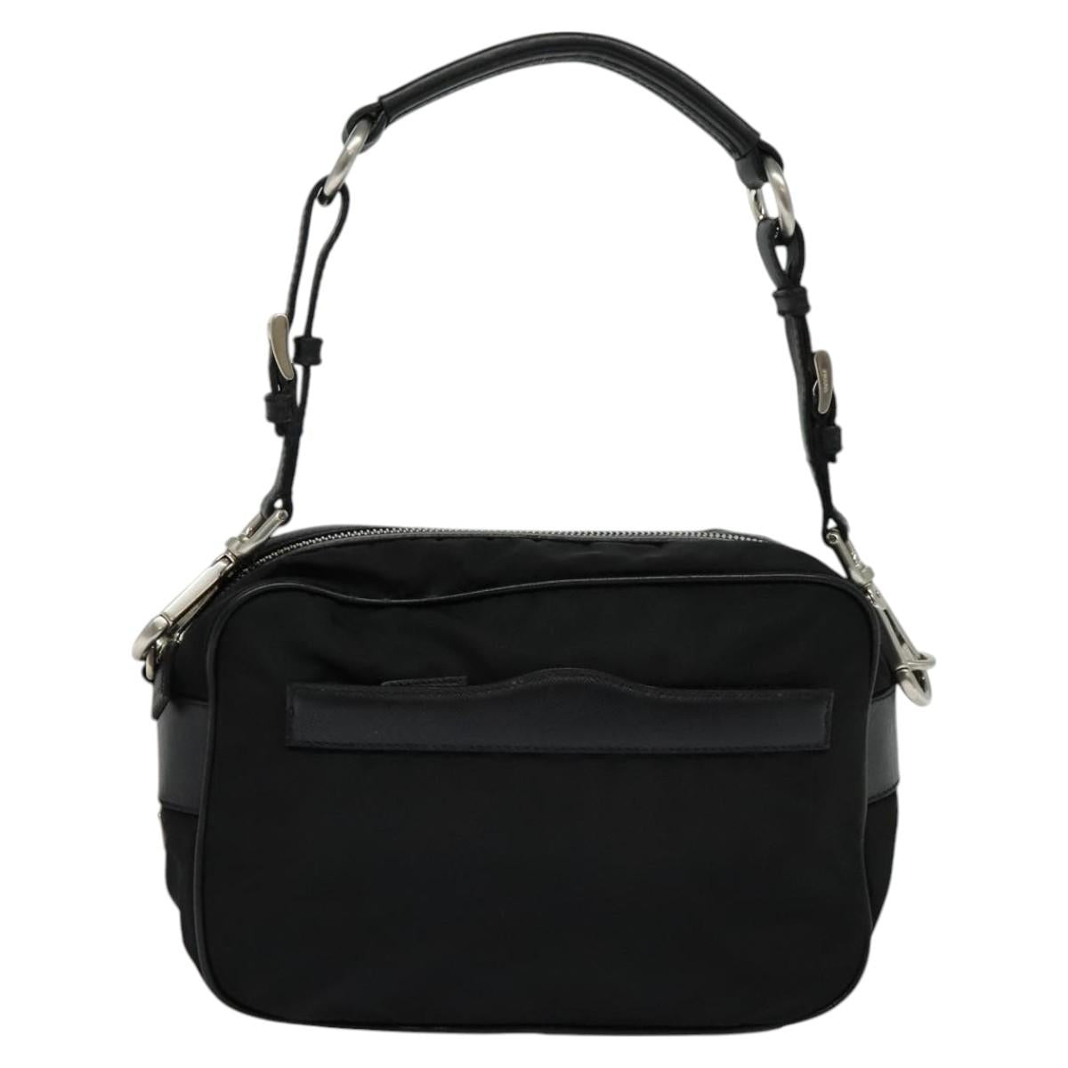 PRADA Shoulder Bag Nylon Black Auth 114205