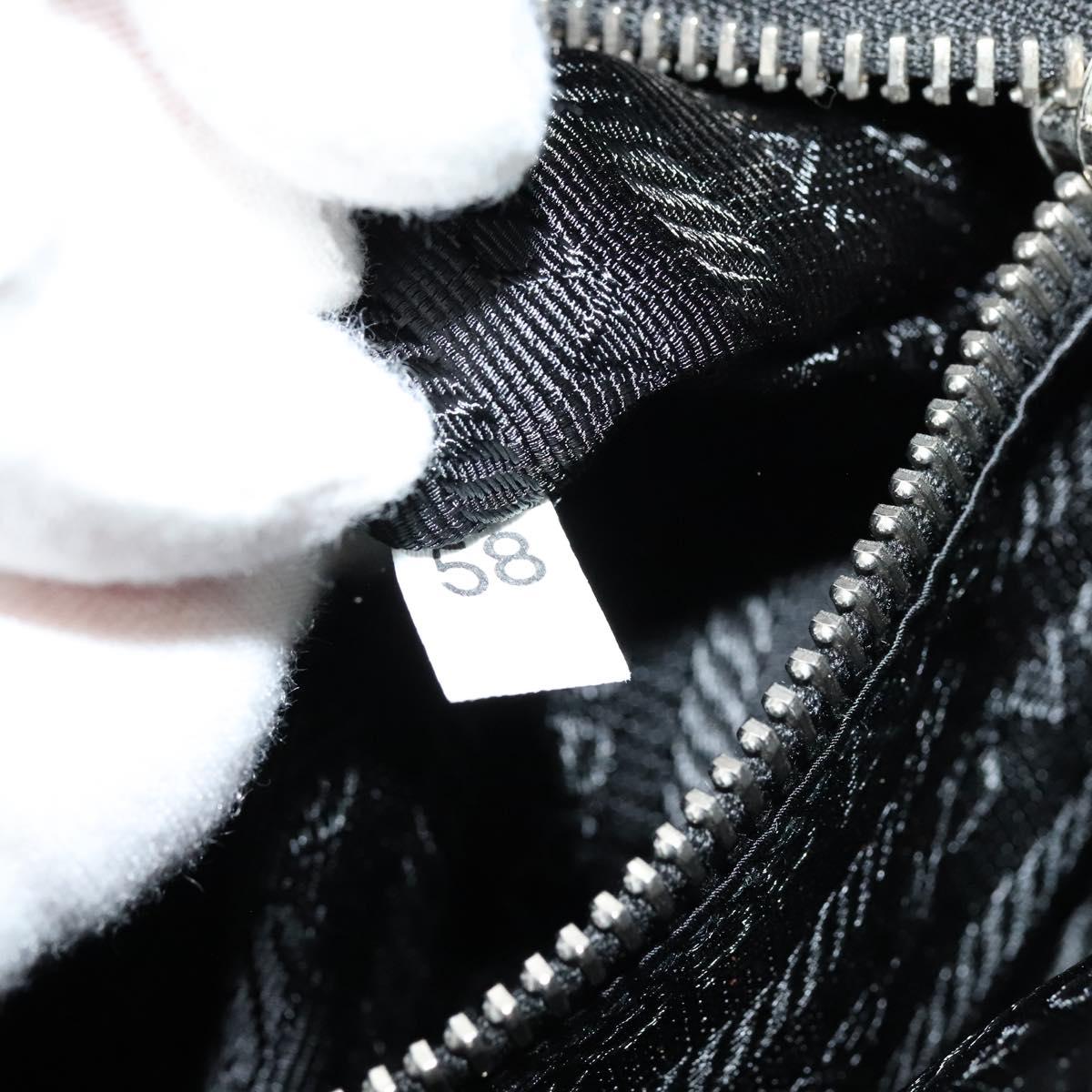 PRADA Shoulder Bag Nylon Black Auth 114205