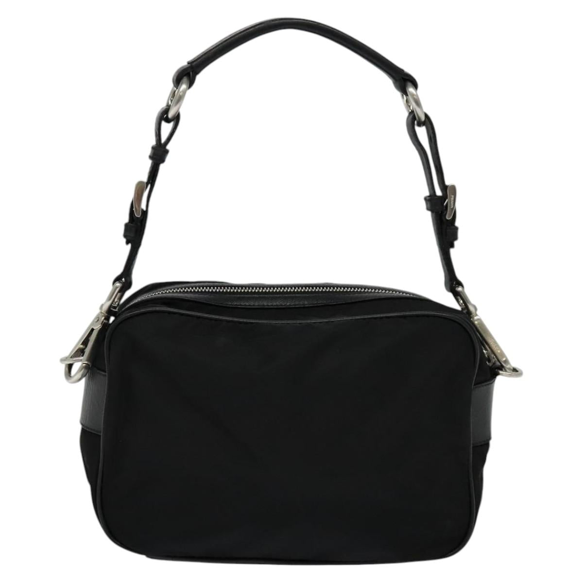 PRADA Shoulder Bag Nylon Black Auth 114205