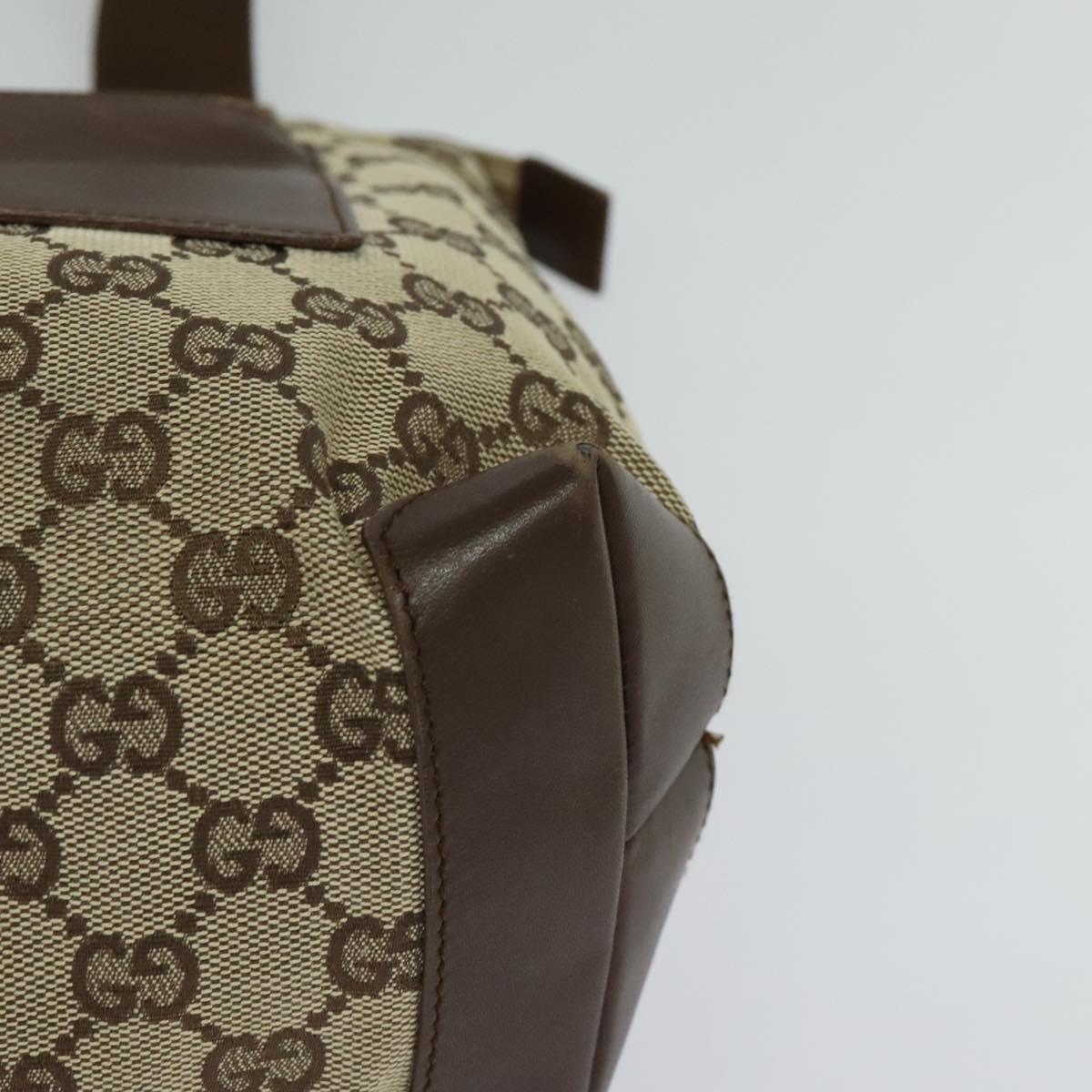 GUCCI GG Canvas Tote Bag Beige 019 0402 Auth 114245