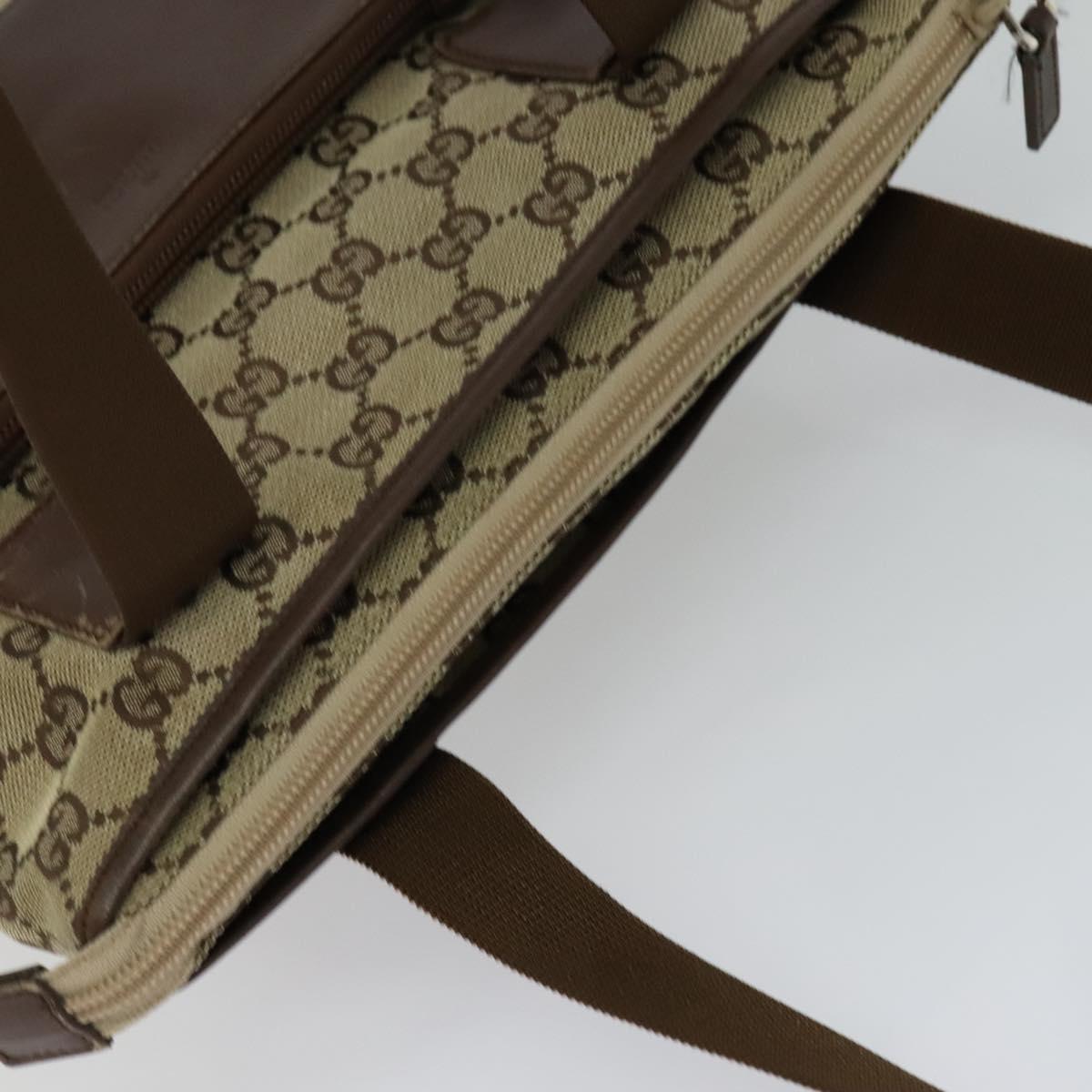 GUCCI GG Canvas Tote Bag Beige 019 0402 Auth 114245
